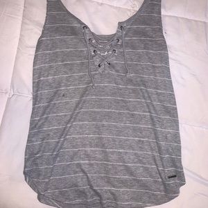Grey striped tank top